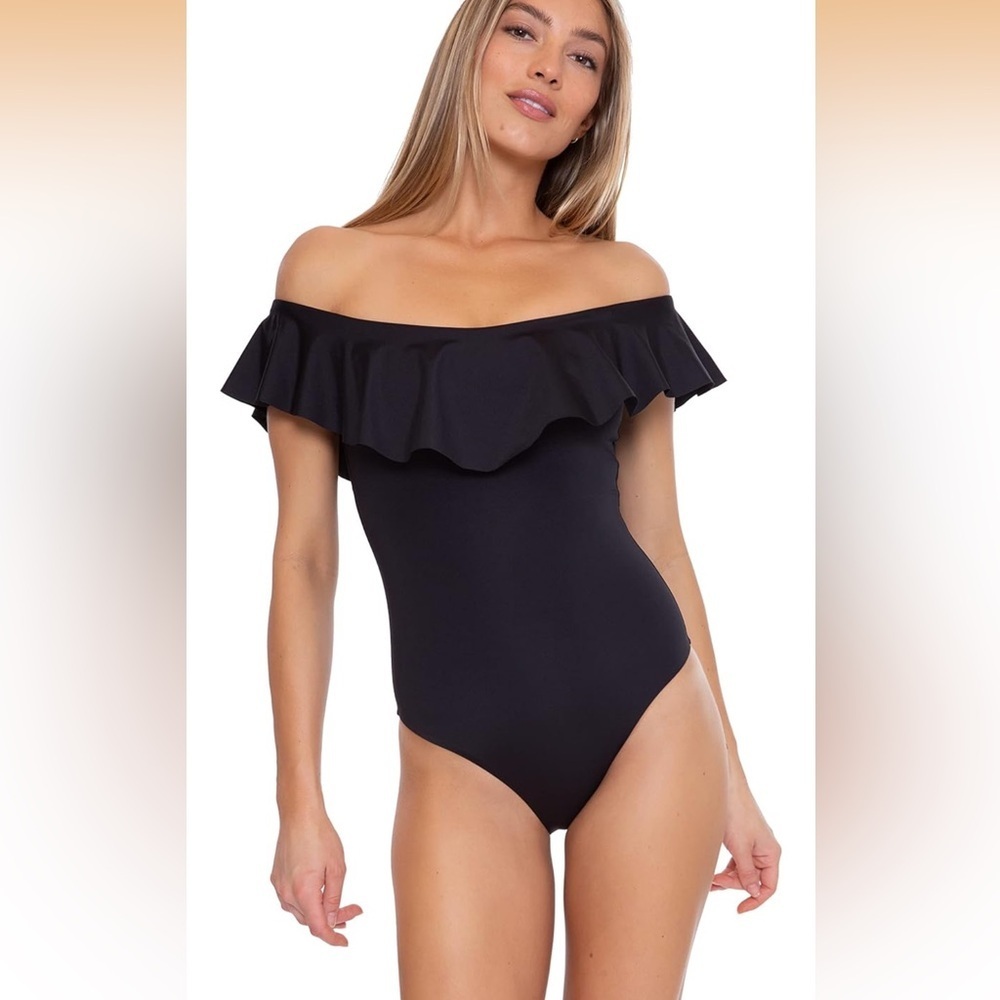 Trina Turk Monaco -One Piece Swimsuit, Off Shoulder, 10 / 636-10